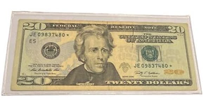 US Fancy Star Error Note Serial Twenty Dollar Replacement Duplicate Ink Fed $20 - Picture 1 of 2