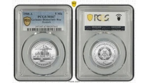 Germany 5 Mark 1988-A City of Rostoc PCGS MS67 Coin - Picture 1 of 2