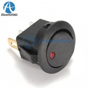 1-100Pcs 12V LED Dot Light Car Auto Boat Round Rocker ON-OFF Toggle Switch Red - Bild 1 von 33