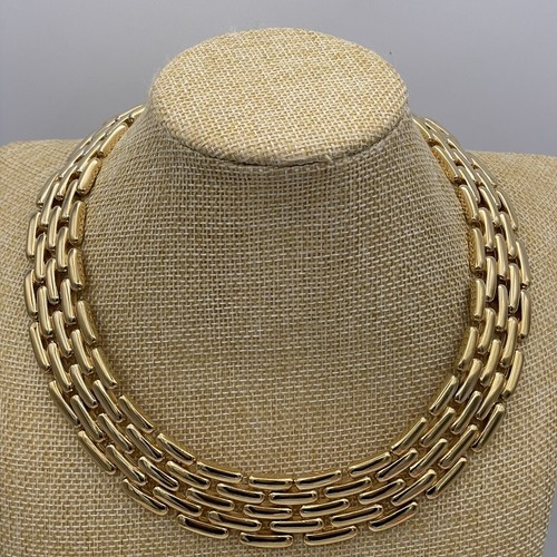 "Splendida Collana Choker Firmata GIVENCHY Dichiarazione Oro 15""