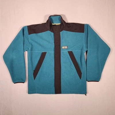 Chaqueta Eddie Bauer Para Hombre Grande Verde Azulado EBTek 100 Vellón Pesado Cremallera Completa Exterior Foto 1 de 4