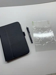 MOFRED Black  Apple iPad  Executive Leather Case Stylus, screen Protector *NEW* - Picture 1 of 11