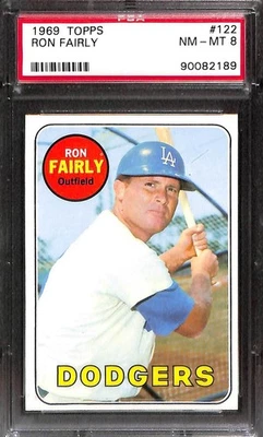 1969 TOPPS #122 RON FAIRLY PSA 8 NM-MT 90082189  - Image 1 of 3