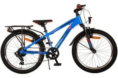 Cross 20 Zoll Bike Blau 6-8 Jahre Fahrrad zwei Handbremsen 6 Gang Beleuchtung - Bild 1 von 4