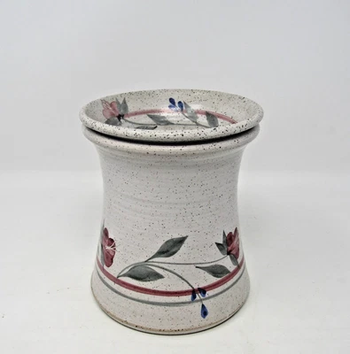 Calentador de tarta quemador de cera aceite esencial de cerámica artística excavada a mano NH GLP firmado Foto 1 de 4