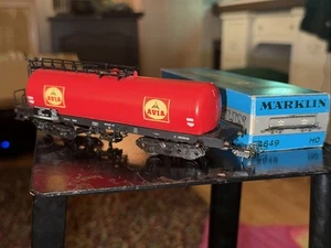 Märklin 4649 HO Kesselwagen Avia Kraftstoffwagen - Vintage Deutsche Modelleisenbahn - Bild 1 von 3