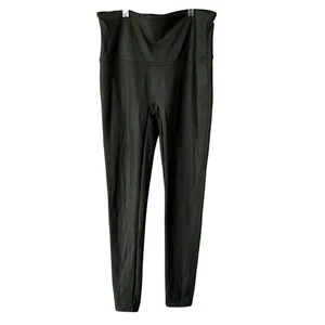 Spanx Kunstleder Strumpfhose olivgrün Gr. L - Bild 1 von 9