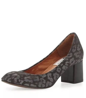 LANVIN Paris Bomba Leopardo Manchado Metálico Negro Plata Talla 36.5 / 5.5 Foto 1 de 4