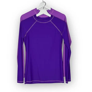 City Threads Lot of 2 Long Sleeve Swim Top Rash Guard Pink Purple Girl’s Size 16 - Picture 1 of 9