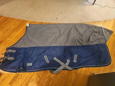 Manta Rider's International Dover Saddlery mediana participación 84" azul marino y gris Foto 1 de 4