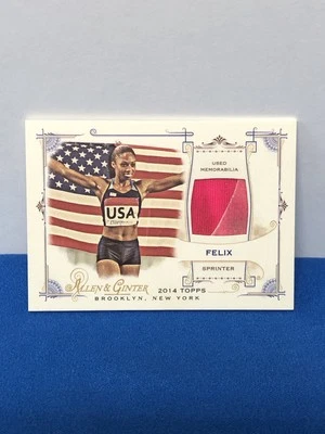 Topps Allen and Ginter Allyson Felix Relic 2014 campo de atletismo olímpico de Estados Unidos Foto 1 de 4