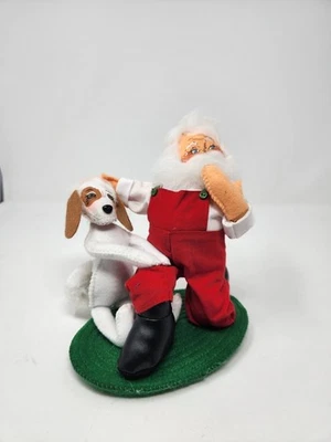 Muñeca Annalee 9" SANTA CLAUS Y SU MEJOR AMIGO 2021 Posable Peluche Perro 410221 Foto 1 de 4