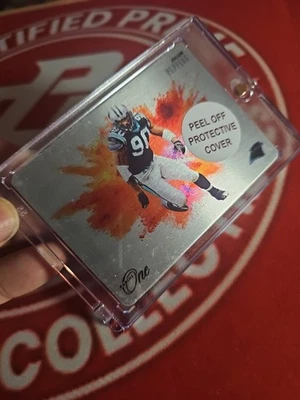 Julius Peppers 2024 Panini One Color Blast Metal No.CB-JPS Case Hit Panthers - Image 1 of 4