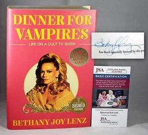 BETHANY JOY LENZ SIGNED DINNER FOR VAMPIRES BOOK 1ST EDITION AUTOGRAPHED JSA COA - Picture 1 of 1