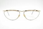 Vintage Lastes Ouverture M. Flavia 56[]14 140 Gold oval Brille Brillengestell