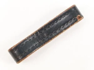 Schieber für ein Zweidornkoppel , schwarzes Leder, Innenmaß 48mm, Nachkriegsfert - Bild 1 von 6