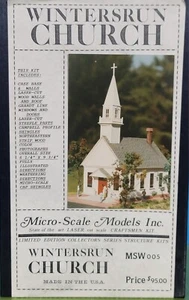 S01: Modelos a microescala MSW 005 escala HO Wintersrun iglesia kit de madera cortada con láser - Imagen 1 de 6