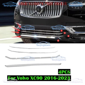 2016-2023 For Volvo XC90 Chrome Steel Front Lower Mesh Grille Grill Strips Trim - Bild 1 von 15
