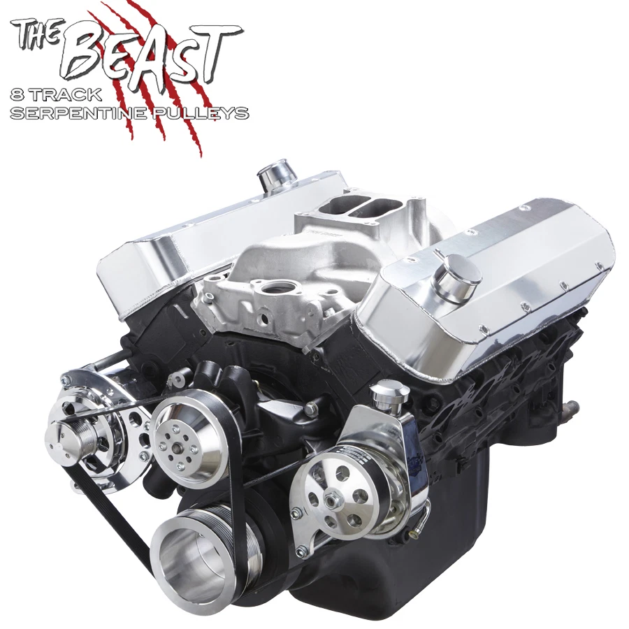 Big Block Chevy Serpentine Pulley Conversion Kit 454 LWP BBC Power Steering PS — 第 1/4 张图片