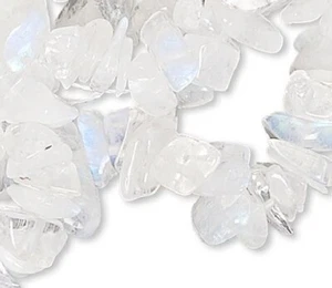 36" Strd Rainbow Moonstone Natural Hand Cut Sm-Med Chip Beads w/ 0.5-1.5mm Hole - Picture 1 of 2