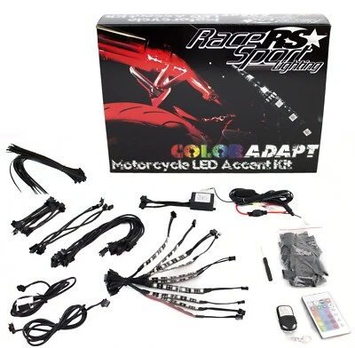 Kit de motocicleta RaceSport RSMKIT ColorADAPT adaptável LED RGB à prova de intempéries - Compl - Imagem 1 de 4