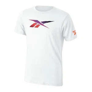Reebok Youth White Zig Crew Vector Logo T-Shirt EX3024 - Picture 1 of 2