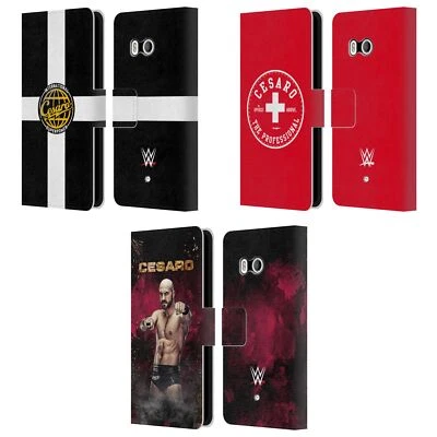 OFFICIAL WWE CESARO LEATHER BOOK WALLET CASE COVER FOR HTC PHONES 1 - Image 1 of 4