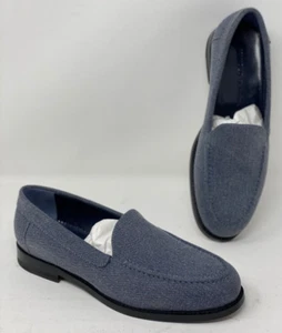 Manolo Blahnik Dineguardo Blue Denim Moc Toe Loafers 38.5 EU / 8.5 US / 5.5 UK - Picture 1 of 24