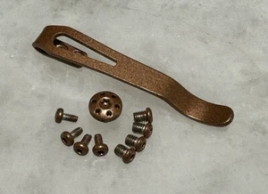 Kupfer Titan Taschenclip mit rostfreien Schrauben für Kershaw 2038 Iridium Messer - Bild 1 von 9