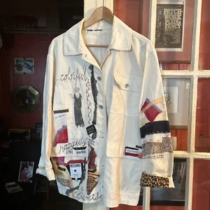 Unikat Original Designer Jacke "Collage" Gr. M  - Bild 1 von 7