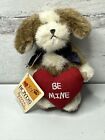 Peluche Boyds Bears mini message marron blanc chiot Be Mine Heart 4"