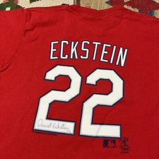 2006 David Eckstein Autographed T-Shirt Jersey Youth Medium St Louis Cardinals