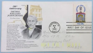 Scott 1911 FDC Savings and Loans Sesquicentennial Aristocrat Cachet ADDRESSED - Picture 1 of 3