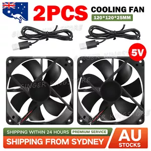 2PCS 120mm USB Cooling Fan Silent Fan Computer Case PC CPU Case DC 5V OFFICE AU - Picture 1 of 9