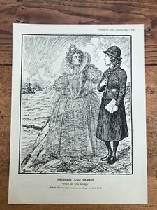 1944 cartoon print " princess and queen " there lies your heritage ! - Picture 1 of 1