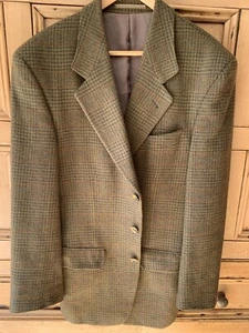 Wool Rich Matrix Sport Coat Classic Three Button Light Olive Orange Gray 38 R - Picture 1 of 10