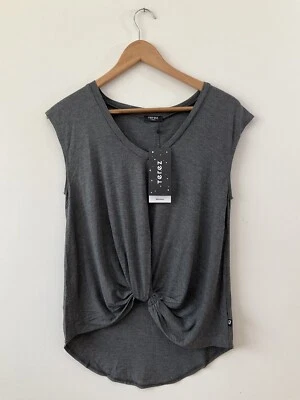 Women's Terez Grey Crisscross Knot Detail  Sleeveless Top Size XS - Image 1 of 4
