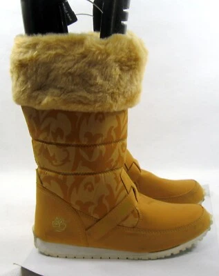 Timberland WATERPROOF TAN suede faux fur  tall winter boot GIRL SIZE  4 - Image 1 of 4