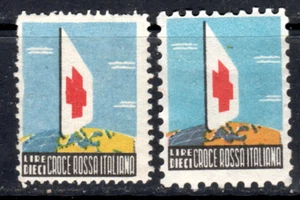 ES8643 Cinderella Propaganda Outlet: Red Cross Italy  - two types - Bild 1 von 1