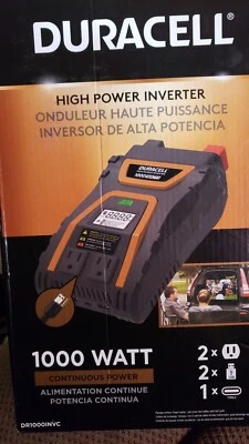 Duracell 1000W High Power Inverter Continuous Power DC1000INVC w/ Input Cables - Image 1 of 3
