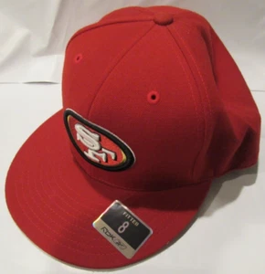 Neu mit Etikett NFL Reebok San Francisco 49ers Sideline eng anliegende Mütze rot Größe 8 - Bild 1 von 6