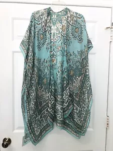 NEW Floral Kimono Open Front Boho Vibe Women's Cover Up Wide Sleeve - Picture 1 of 4