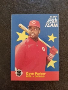 Tarjeta de inserción del equipo Fleer All Star 1986 Dave Parker #6 Cincinnati Reds - Imagen 1 de 2