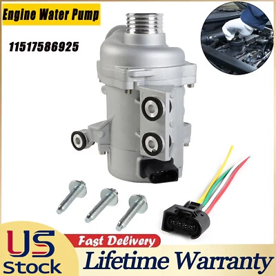 Electric Water Pump w/ Bolt For BMW 128i 325i 328i 528i 530i X3 11517586925 - Image 1 of 4