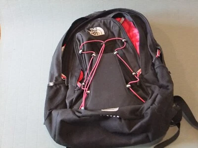 THE NORTH FACE Women's Jester Backpack  w/Laptop Sleeve Black w/ Red Trim - Image 1 of 3