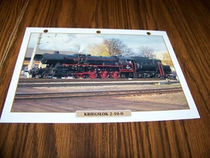 Kriegslok 2-10-0 1942 Train Photo / Info Page Germany - Picture 1 of 2