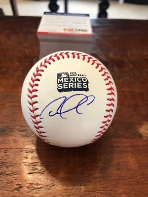 Carlos Correa Signed 2019 Mexico Series Baseball PSA DNA Coa Houston Astros - Image 1 of 4
