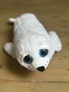 The Petting Zoo Seal Soft Toy 16” Plush White Stuffed Animal Beans & Pocket 2016 - Picture 1 of 6