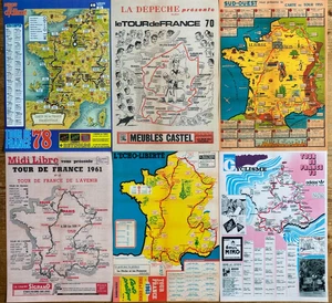 Metal Signs Tour France Course Route Maps Art Print Cycling Bike Man Cave Gift - Picture 1 of 146
