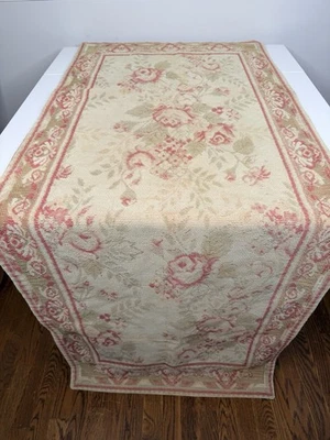 "Alfombra vintage Sisilia 26"" x 66"" con acento de chenilla floral corredor casa de campo elegante" Foto 1 de 4